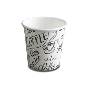 NUPIK Vasos de papel desechables con diseño de café, 120 ml, 63 x 61 mm, paquete de 50 NUPIK Vasos de papel desechables con diseño de café, 120 ml, 63 x 61 mm, paquete de 50