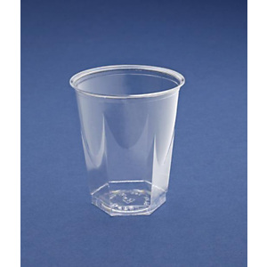 NUPIK Vasos de plástico desechables en forma hexagonal de polipropileno transparentes de 250 ml 78 x 92 mm, paquete de 25 NUPIK Vasos de plástico desechables en forma hexagonal de polipropileno transparentes de 250 ml 78 x 92 mm, paquete de 25