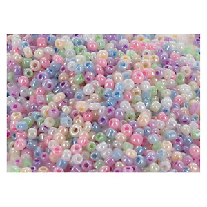 O COLOR O'COLOR Bocal de 500 perles de rocailles irisées, diamètre 2,5mm, couleurs assorties O COLOR O'COLOR Bocal de 500 perles de rocailles irisées, diamètre 2,5mm, couleurs assorties
