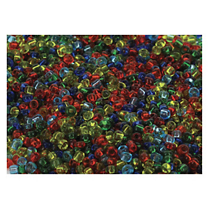 O COLOR O'COLOR Bocal de 500 perles de rocailles transparentes, diamètre 2,5mm, couleurs assorties O COLOR O'COLOR Bocal de 500 perles de rocailles transparentes, diamètre 2,5mm, couleurs assorties