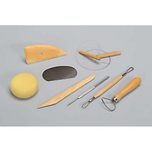 O COLOR O'COLOR Kit du potier 8 outils Eponge, estèque bois + métal, tournasin, mirette, aiguille, ébauchoir, fil O COLOR O'COLOR Kit du potier 8 outils Eponge, estèque bois + métal, tournasin, mirette, aiguille, ébauchoir, fil