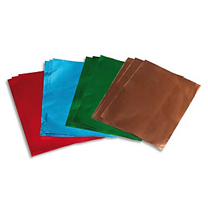 O COLOR O'COLOR Lot de 12 feuilles métal à repousser couleur Rouge, Vert, Bleu et cuivre x 3, verso argent O COLOR O'COLOR Lot de 12 feuilles métal à repousser couleur Rouge, Vert, Bleu et cuivre x 3, verso argent