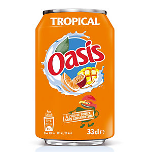 Oasis Tropical, en canette, lot de 24 x 33 cl