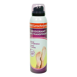 Déodorant anti-transpirant pour les pieds  Mercurochrome, 150 ml