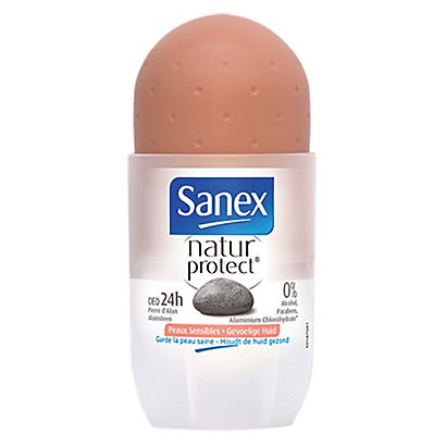 Déodorant bille Sanex Natur Protect peaux sensibles, le flacon de 50 ml