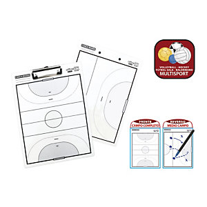 Office box Coach Board Multideporte Tabla con pinza con pizarra blanca de doble cara, soporte táctico con pinza y con silbato