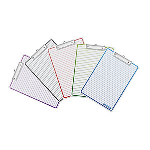 Office box Colorline Tabla de pinza, Soporte con Pinza, Falsilla de Escritura, colores surtidos