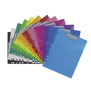 Office box Colorline Tabla de pinza, soporte con Pinza, Multitaladro, con tira taladrada, colores surtidos