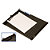 office box Tabla reglada con pinza portapapeles, A4, cuadriculada, soporte para bolígrafo, plástico, negro - 1