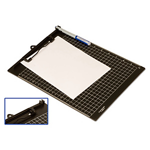 office box Tabla reglada con pinza portapapeles, A4, cuadriculada, soporte para bolígrafo, plástico, negro office box Tabla reglada con pinza portapapeles, A4, cuadriculada, soporte para bolígrafo, plástico, negro