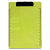 office box Tabla reglada con pinza portapapeles, A4, plástico, verde neón translúcido - 1