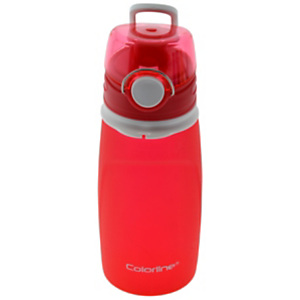 OFFICE Colorline Botella de agua plegable, válvula antifugas, rojo, 550 ml OFFICE Colorline Botella de agua plegable, válvula antifugas, rojo, 550 ml