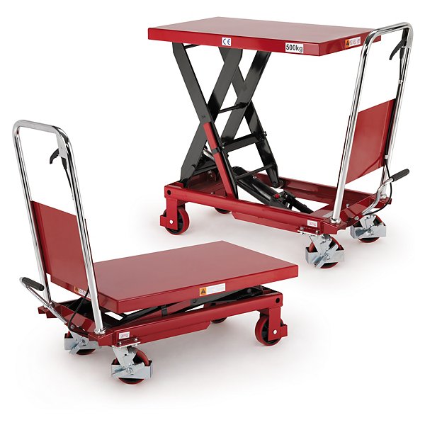 Ollós raklapemelő kocsi, 500kg-ig terhelhető - 3