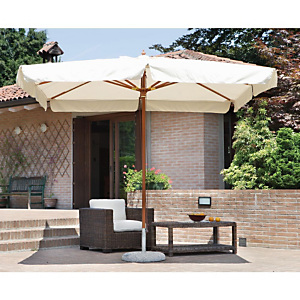Ombrellone rettangolare "DeLuxe", Palo centrale, 3 x 3 m, Ecrù Ombrellone rettangolare "DeLuxe", Palo centrale, 3 x 3 m, Ecrù