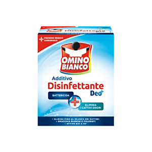 OMINO BIANCO Additivo Disinfettante per Lavatrici Polvere Ipoallergenico 450 g