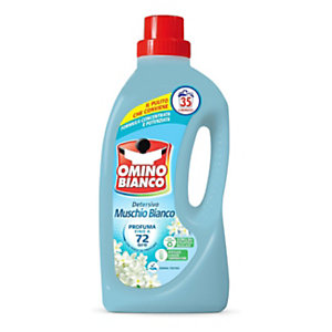 OMINO BIANCO Detersivo lavatrice liquido, Muschio Bianco, Flacone 1400 ml