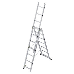 Omvormbare ladder 3-delig HAILO 3 x 7 treden