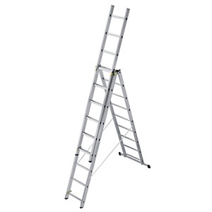 Omvormbare ladder 3-delige HAILO 3 x 9 treden