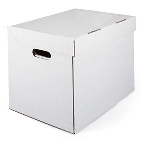 One-piece, cardboard archive boxes