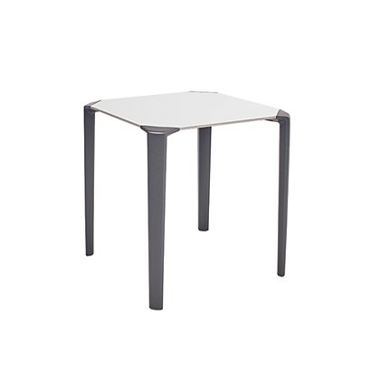 One Table empilable de restauration carrée 70 x 70 cm Usage extérieur - Blanc/Anthracite
