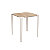 One Table empilable de restauration carrée 70 x 70 cm Usage extérieur - Blanc/Chêne - 1