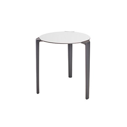 One Table empilable de restauration ronde 70 cm Usage extérieur - Blanc/Anthracite