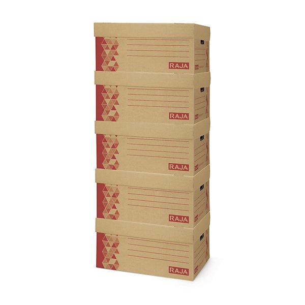 Opbergdoos rood en bruin RAJA 38 x 35 x 33 cm - 2