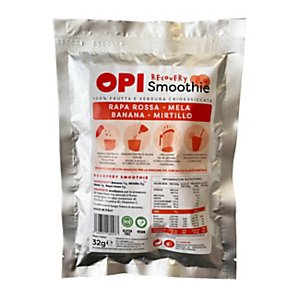 OPI FRUTTA Instant Smoothie Recovery, Gusto Rapa rossa, mela, banana e mirtillo, Bustina monodose, 32 g OPI FRUTTA Instant Smoothie Recovery, Gusto Rapa rossa, mela, banana e mirtillo, Bustina monodose, 32 g