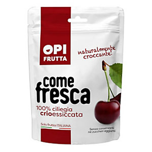 OPI FRUTTA Snack di Ciliegia italiana crioessiccata come fresca, 18 g
