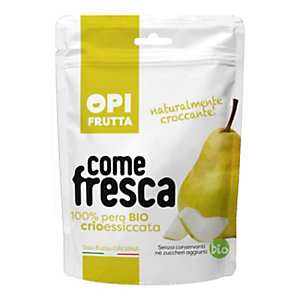 OPI FRUTTA Snack di Pera Bio italiana crioessiccata come fresca, 19 g
