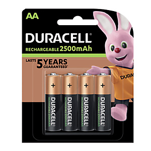 Oplaadbare batterijen Duracell Ultra 2500mAh LR06 AA, set van 4