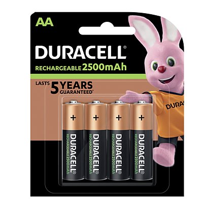 Oplaadbare batterijen Duracell Ultra 2500mAh LR06 AA, set van 4 - 1