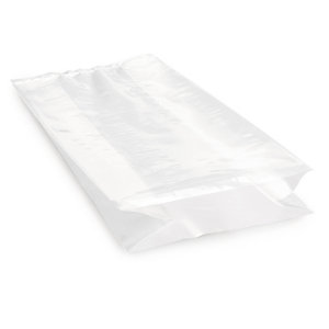 Opruiming: Plastic zak met zijvouw 100 micron 60x40x130 cm