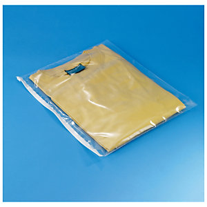Opruiming: Plastic zak met zipsluiting, polyethyleen 70 micron