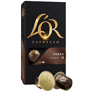 L'OR Capsule caffè Espresso Forza, Compatibili Nespresso®* (confezione 10 pezzi)