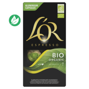 L'OR Espresso Café Bio Organic - intensité : 7 - Boîte de 10 capsules