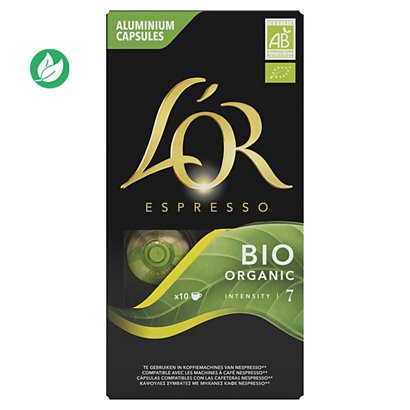 L'OR Espresso Café Bio Organic - intensité : 7 - Boîte de 10 capsules - 1