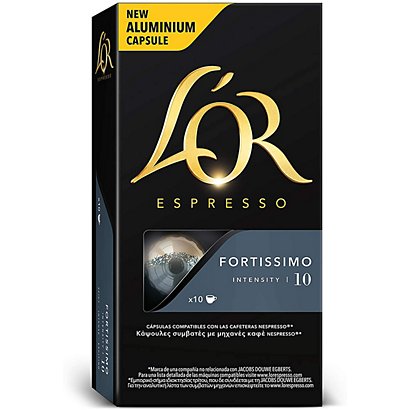 L’Or Espresso Café Fortissimo Intensidad 10, Caja de 10 Cápsulas - 1