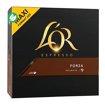 L'OR Espresso Café Forza- intensité 9 - Boîte de 20 capsules