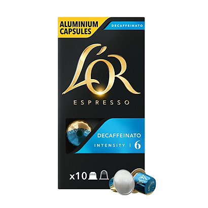 L’Or Espresso Café Ristretto descafeinado Intensidad 9, Caja de 10 Cápsulas - 1