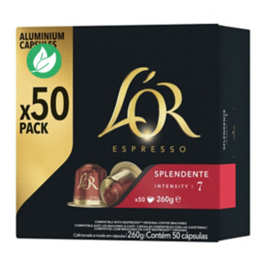 L'OR Espresso Café Splendente - intensité 7 - Boîte de 50 capsules