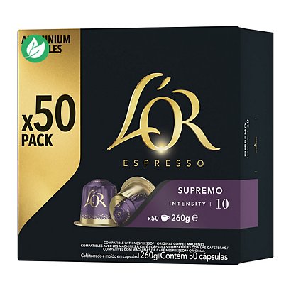 L'OR Espresso Café Supremo- intensité : 10 - boîte de 50 capsules - 1