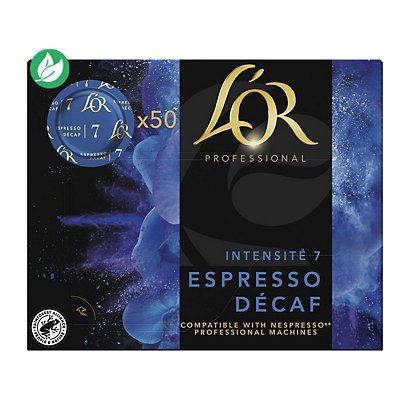 L'OR Professional Espresso décaféiné - intensité : 7 - boîte de 50 capsules - 1