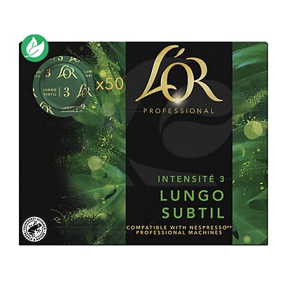 L'OR Professional Lungo subtil - intensité : 3 - boîte de 50 capsules - 1
