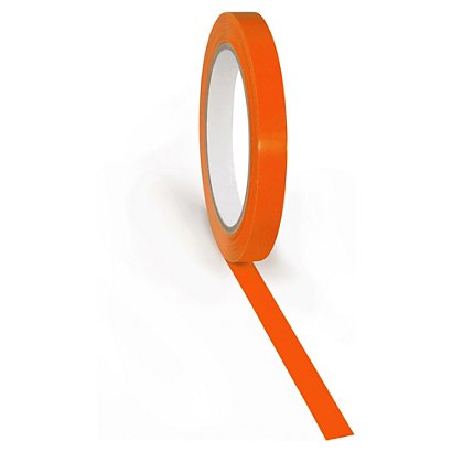 Oranje PVC-tape 35micron 12mm x 66m