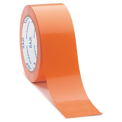 Oranje PVC-tape Raja 37 micron 50mm x 66m - 1