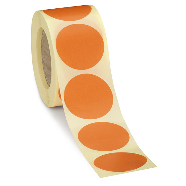 Oranje verwijderbare signaaletiketten diameter 40mm - 1