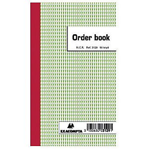 Order Books gelijnd 3 exemplaren model B3129 formaat 17.5 x 10.5 cm Exacompta