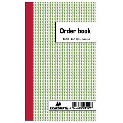 Order Books gelijnd 3 exemplaren model B3133 formaat 13.5 x 10.5 cm Exacompta