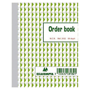 Order Books ligné 2 exemplaires modèle B3132 format 13,5 x 10,5 cm Exacompta Order Books ligné 2 exemplaires modèle B3132 format 13,5 x 10,5 cm Exacompta